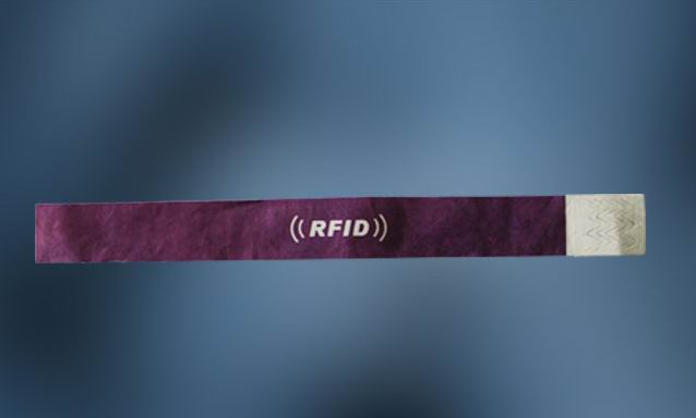 One time use RFID tyvek wristbands