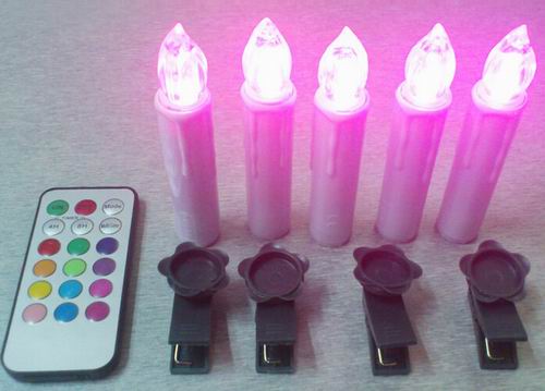 Christmas party led plastic remote control candles